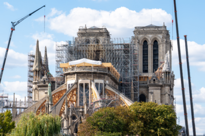 Notre Dame under construction